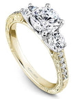 Crown Ring Yellow Gold Noam Carver Trinity Engagement Ring
