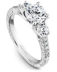 Crown Ring White gold Noam Carver Trinity Engagement Ring