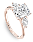 Crown Ring Rose gold Noam Carver Trinity Engagement Ring