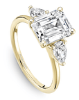 Crown Ring Yellow Gold Noam Carver Trinity Engagement Ring