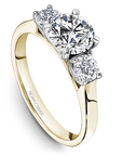 Crown Ring Yellow Gold Noam Carver Trinity Engagement Ring