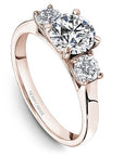 Crown Ring Rose gold Noam Carver Trinity Engagement Ring