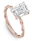 Crown Ring Rose gold Noam Carver Twist Solitaire Engagement Ring