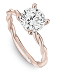 Crown Ring Rose gold Noam Carver Twist Solitaire Engagement Ring