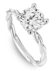 Crown Ring White gold Noam Carver Twist Solitaire Engagement Ring