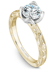 Crown Ring Yellow Gold Noam Carver Vintage Engagement Ring