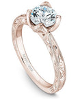 Crown Ring Rose gold Noam Carver Vintage Engagement Ring