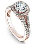 Crown Ring Rose gold Noam Carver Vintage Engagement Ring