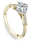 Crown Ring Yellow Gold Noam Carver Vintage Engagement Ring