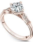 Crown Ring Rose gold Noam Carver Vintage Engagement Ring