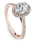 Crown Ring Rose gold Noam Carver Vintage Halo Engagement Ring