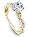 Crown Ring Yellow Gold Noam Carver Vintage Solitaire Engagement Ring
