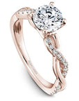 Crown Ring Rose gold Noam Carver Vintage Solitaire Engagement Ring