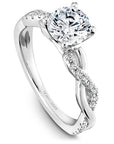 Crown Ring White gold Noam Carver Vintage Solitaire Engagement Ring