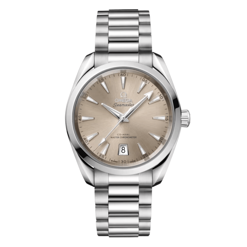 Omega aqua terra 38mm white dial sale