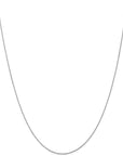 Rich Jewellery Jewellery - Necklace Rich 14K White Gold 1.3mm 18 Inch Wheat Link Chain