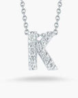 Roberto Coin Inc. Jewellery - Necklace Roberto Coin 18K White Gold Diamond Love Letter K Necklace