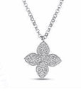 Roberto Coin Inc. Jewellery - Necklace ROBERTO COIN 18K White Gold Love By The Inch Diamond Polished Flower Station Necklace