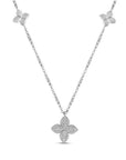 Roberto Coin Inc. Jewellery - Necklace ROBERTO COIN 18K White Gold Love By The Inch Diamond Polished Flower Station Necklace