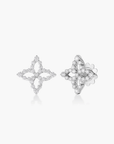 Roberto Coin Inc. Jewellery - Earrings - Stud Roberto Coin 18K White Gold Small Diamond Princess Outline Tapered Flower Stud Earrings