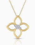 Roberto Coin Inc. Jewellery - Necklace Roberto Coin 18K Yellow Gold 18" 0.08ctw Diamond Small Cialoma Necklace