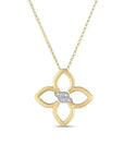 Roberto Coin Inc. Jewellery - Necklace Roberto Coin 18K Yellow Gold 18" 0.08ctw Diamond Small Cialoma Necklace