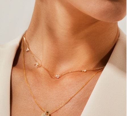 Roberto Coin 18K Yellow Gold Stations Diamonds by the Inch