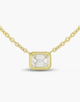 Roberto Coin Inc. Jewellery - Necklace Roberto Coin 18K Yellow Gold Diamonds by the Inch Emerald Cut Solitaire Necklace