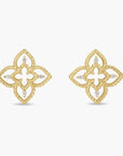 Roberto Coin Inc. Jewellery - Earrings - Stud Roberto Coin 18K Yellow Gold Open Frame Diamond Princess Flower Studs