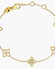 Roberto Coin Inc. Jewellery - Bracelet Roberto Coin 18K Yellow Gold Princess Flower Station Bracelet