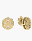 Roberto Coin Inc. Jewellery - Earrings - Stud Roberto Coin 18K Yellow Gold Small Venetian Medallion Diamond Stud Earrings