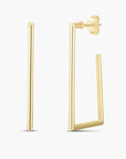 Roberto Coin Inc. Jewellery - Earrings - Hoop Roberto Coin 18K Yellow Gold Square Hoop Earrings