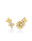 Roberto Coin Inc. Jewellery - Earrings - Stud ROBERTO COIN LOVE IN VERONA DIAMOND AND POLISHED FINISH DOUBLE FLOWER STUD EARRINGS