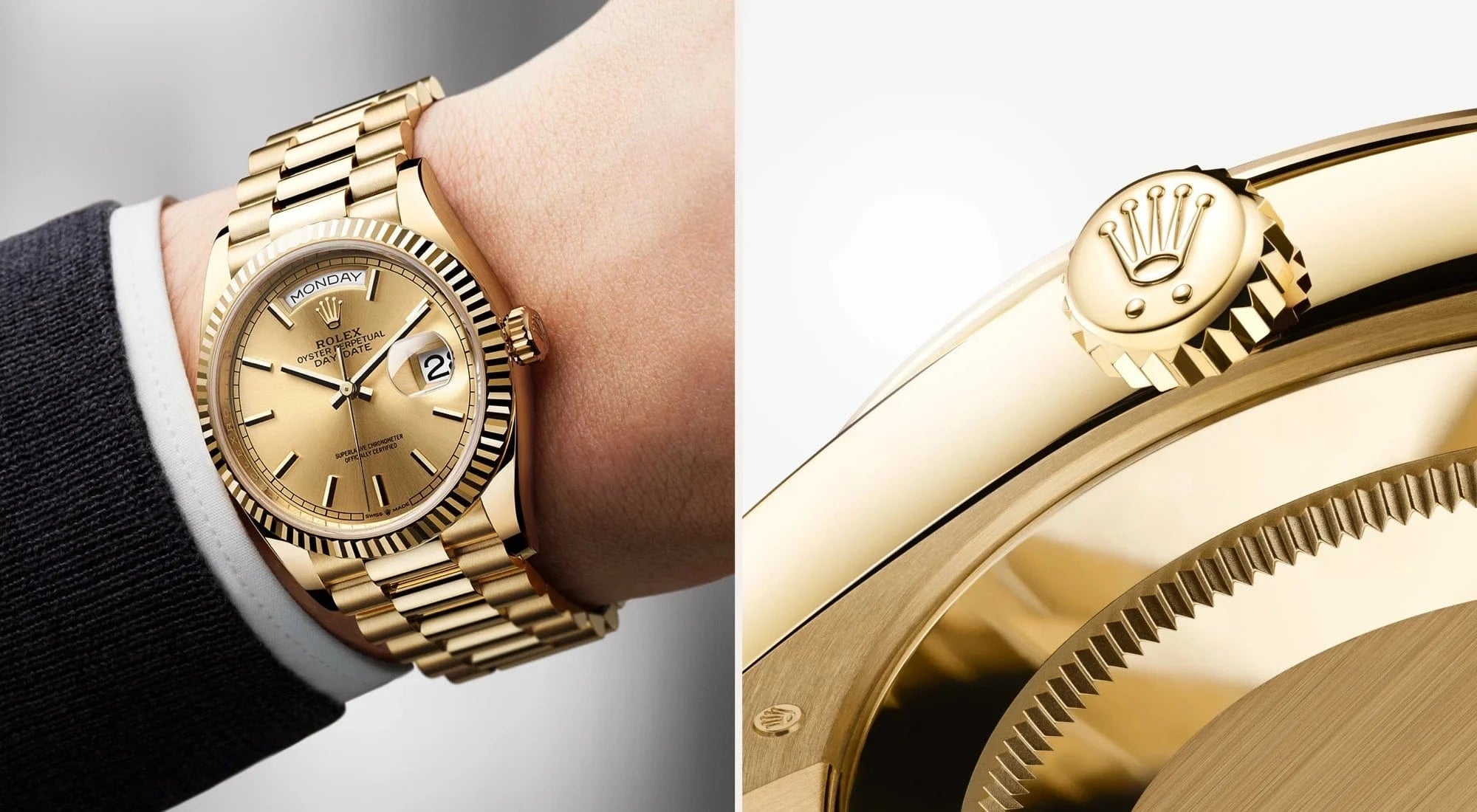 rolex day-date watches - touch of gold