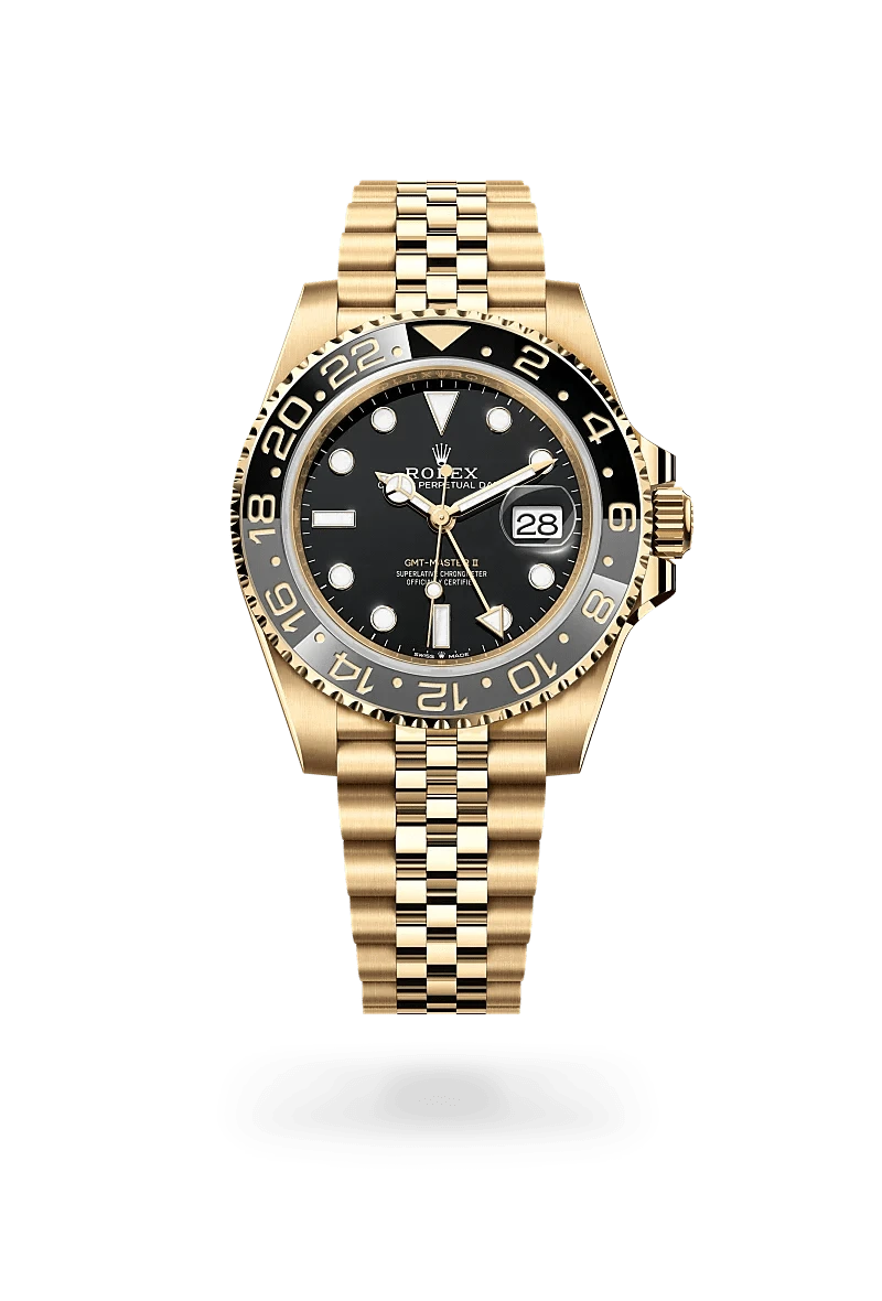 Rolex GMT-Master II in 18 ct yellow gold, M126718GRNR-0001
