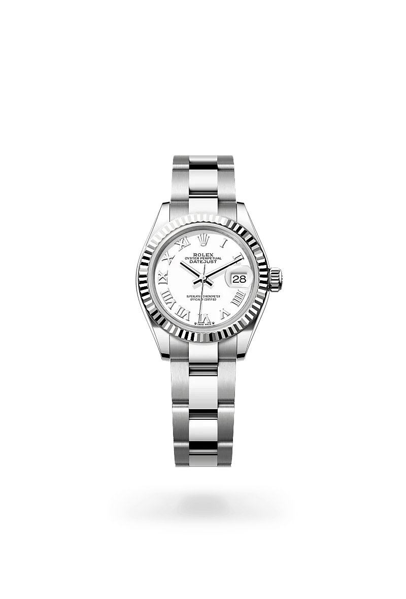 Rolex Lady Datejust in White Rolesor combination of Oystersteel and white gold M279174 0020