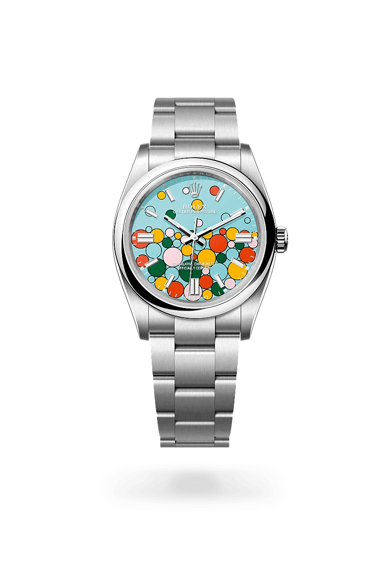 Oyster perpetual 36 silver hotsell