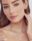 Shy Creation Jewellery - Necklace Shy Creation 14K White Gold Diamond Pave Heart Necklace
