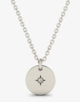 Shy Creation Jewellery - Necklace Shy Creation 14K White Gold Diamond Star Disc Necklace