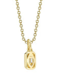 Shy Creation Jewellery - Necklace Shy Creation 14K Yellow Gold Baguette Diamond Pendant Necklace