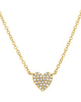 Shy Creation Jewellery - Necklace Shy Creation 14K Yellow Gold Diamond Pavé Heart Necklace