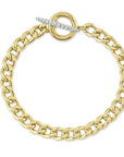 Shy Creation Jewellery - Bracelet Shy Creation 14K Yellow Gold Diamond Toggle Chain Bracelet