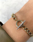 Shy Creation Jewellery - Bracelet Shy Creation 14K Yellow Gold Diamond Toggle Chain Bracelet