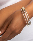 Spinelli Kilcollin Jewellery - Bracelet Spinelli Kilcollin Sterling Silver and 18k Gold Baryon Triple Bangles