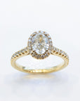 Touch of Gold Diamonds Jewellery - Engagement Ring Touch of Gold 14K Yellow Gold 0.96ct Oval Halo Diamond Ring