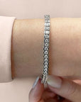 Touch of Gold Jewellery - Bracelet Touch of Gold 18K White Gold 6.76ct Diamond Bezel Tennis Bracelet