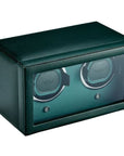 Wolf Designs Accessories - Watch Accessories Wolf Cub Green Double Watch Winder with Cover
