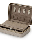 Wolf Designs Accessories - Leather goods WOLF Palermo Cream Pewter Jewelry Zip Case