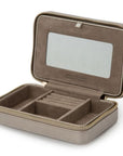 Wolf Designs Accessories - Leather goods WOLF Palermo Cream Pewter Jewelry Zip Case