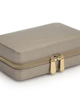 Wolf Designs Accessories - Leather goods WOLF Palermo Cream Pewter Jewelry Zip Case